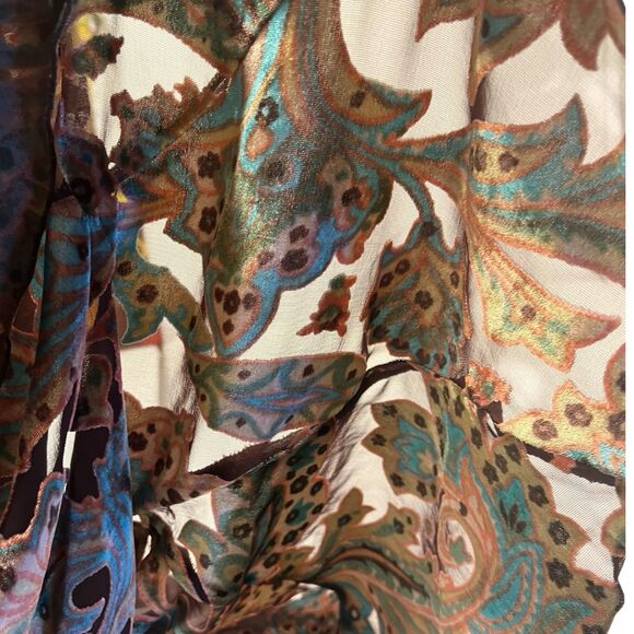 S.L. Fashions Velvet Burnout Bandeau Dress 8 NWT Chocolate Brown Fall Y2K - Picture 8 of 11